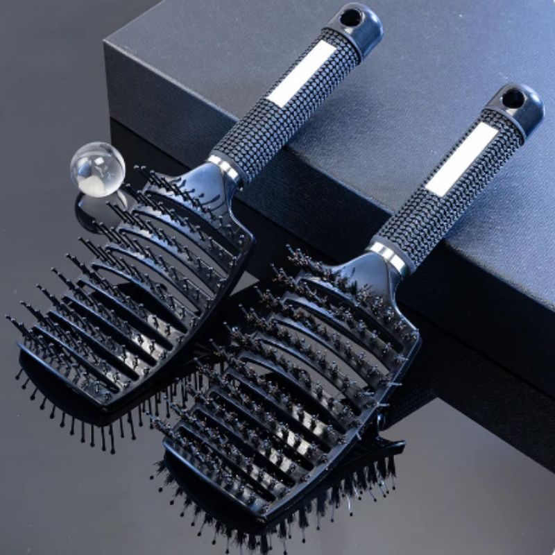 brosse cheveux-poil sanglier-noir